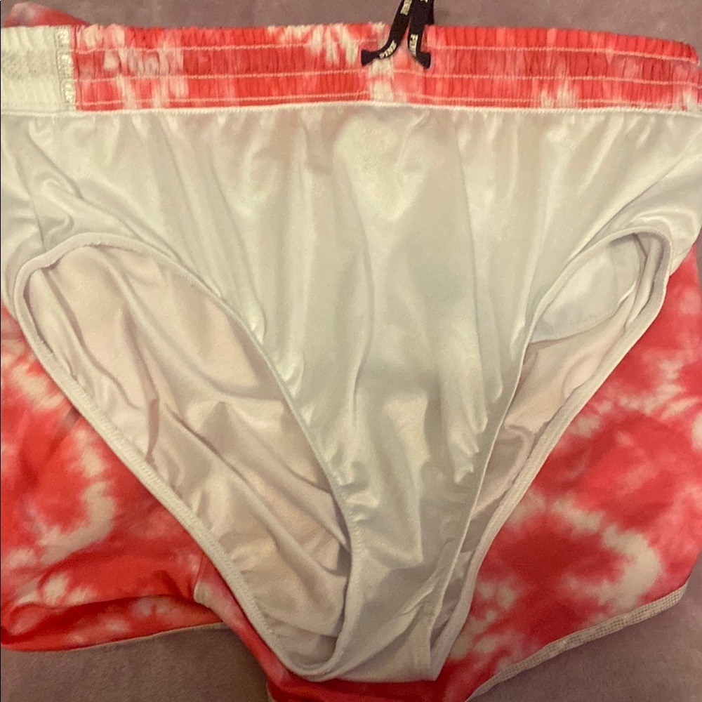 VS PINK VINTAGE Y2K ACTIVE SHORTS TIE DYE SILVER BLING LOGO - Picture 8 of 11